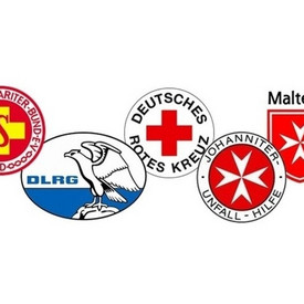 Logos der Hilfsorganisationen im Katastrophenschutz Rheinland-Pfalz