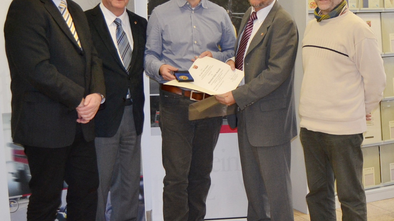 Dr. Manfred Schiffer, ÄLRD Trier, Hermann-Josef Gundlach, Referent Rettungsdienst, Dr. Marc Kumpch, ÄLRD Kaiserslautern, Peter Grüßner, Abteilungsleiter im Innenministerium, Jörg Schiffer, ÄLRD Trier.