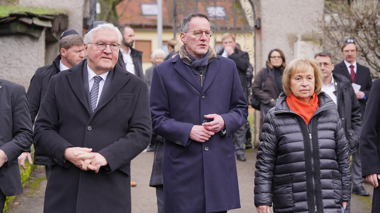 Innenminister Michael Ebling mit Bundespräsident Frank-Walter Steinmeier 