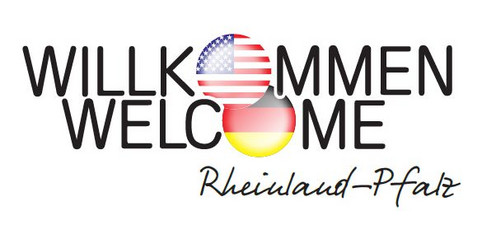 Das Logo des Beratungs- und Begleitprojekts Willkommen in Rheinland-Pfalz! - Unsere Nachbarn aus Amerika