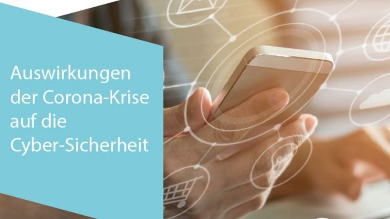 Symbolbild zu Cybersicherheit mit dem Text: Auswirkungen der Corona-Krise auf die Cyber-Sicherheit