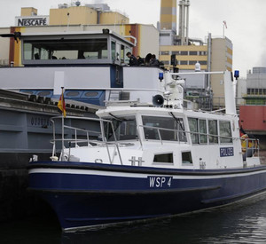 Boot der Wasserschutzpolizei in Mainz