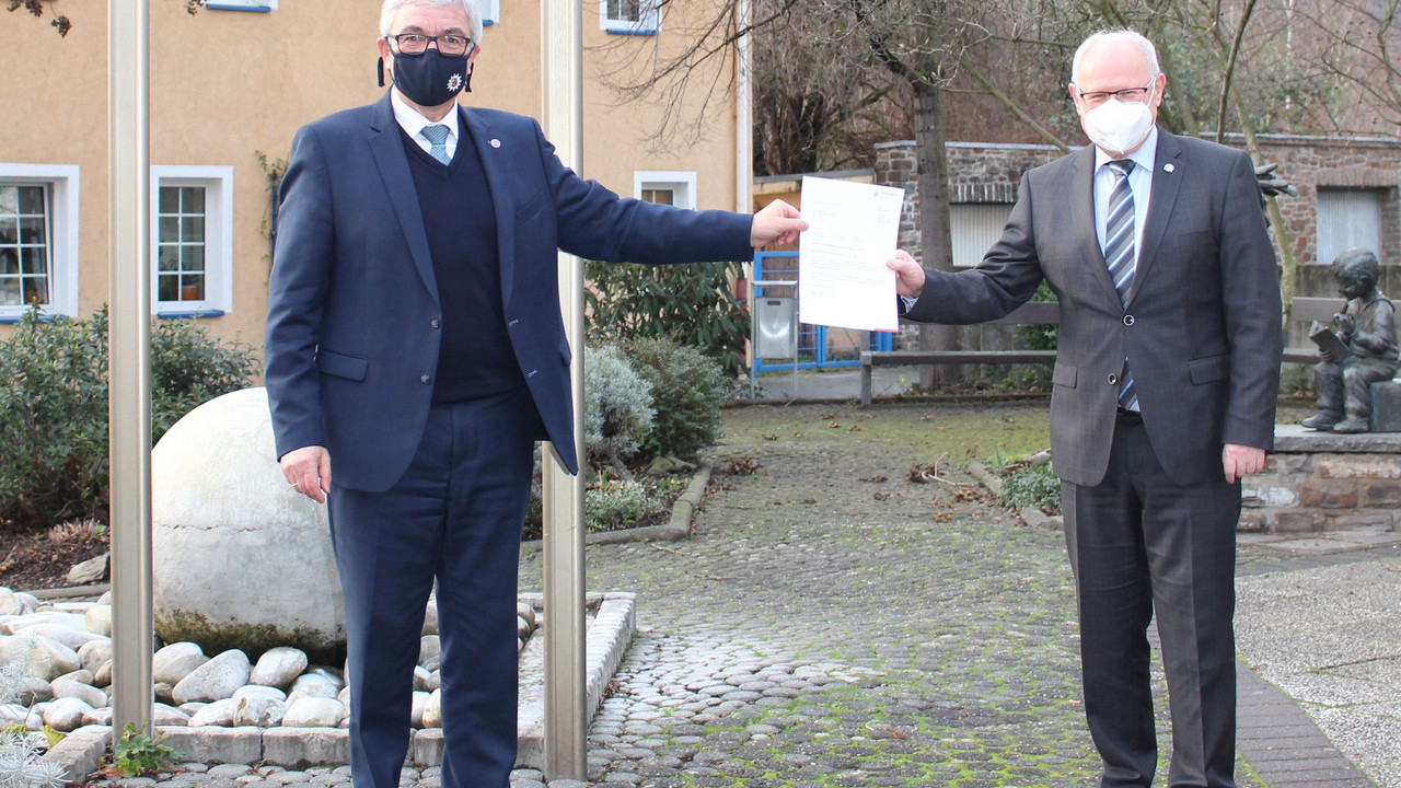 Innenminister Roger Lewentz und Oberbürgermeister Peter Labonte