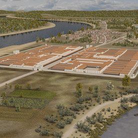 Digitale Rekonstruktion des Castrum Bonnensis, eines typischen römischen Legionslagers in Bonn