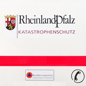 Schriftzug Katastrophenschutz Rheinland-Pfalz
