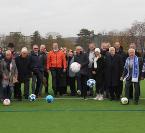 Innenminister Michael Ebling bei der Einweihung der Sportanlage Bachem in Bad Neuenahr-Ahrweiler (Landkreis Ahrweiler)