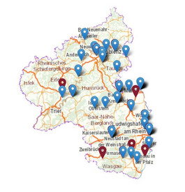 Landkarte der Landessprachkurse
