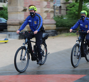Polizei mit Pedelecs auf Streife