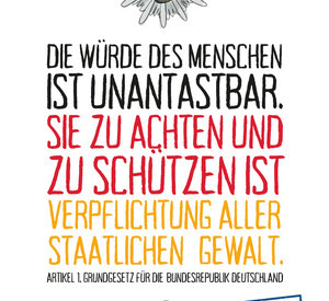 Poster Artikel 1 Grundgesetz