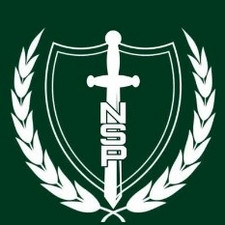 Logo der Neuen Stärke Partei zeigt Schwert und Schild in einem Getreidekranz
