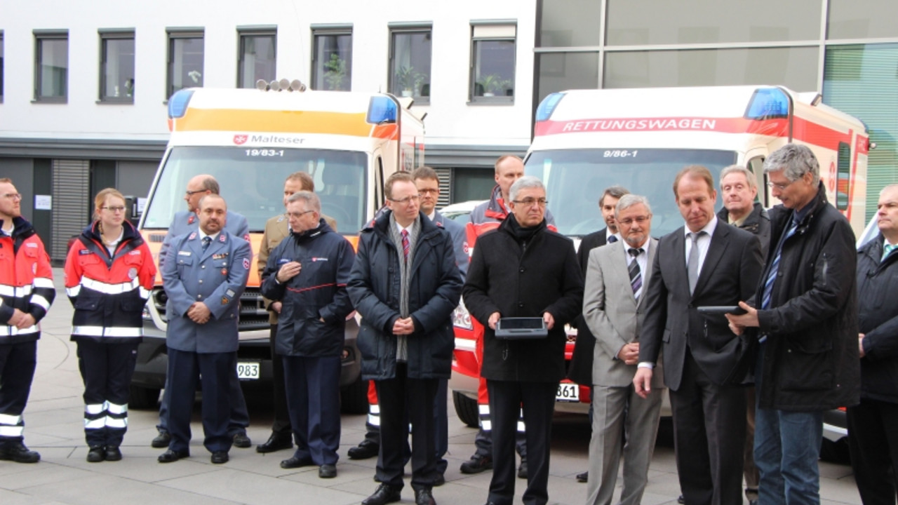 Vorstellung der Tablet-PCs für den Einsatz in der Notfallrettung